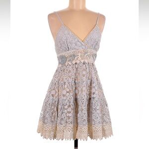 Antico Sartoria by Giacomo Cinqe Dress Sz M Adorable lavender lace and sequin.